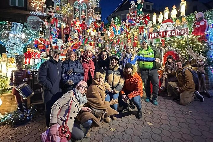 Experience Christmas Magic: Dyker Heights Lights & NYC Skyline Tour