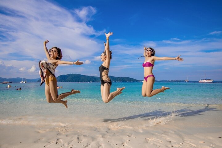 Unleash Adventure: Private Speedboat to Coral Island's Kahung Beach!