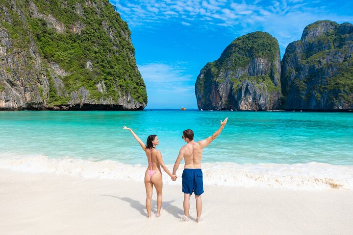 Discover Paradise: Phi Phi & Bamboo Island Speed-Catamaran Adventure!