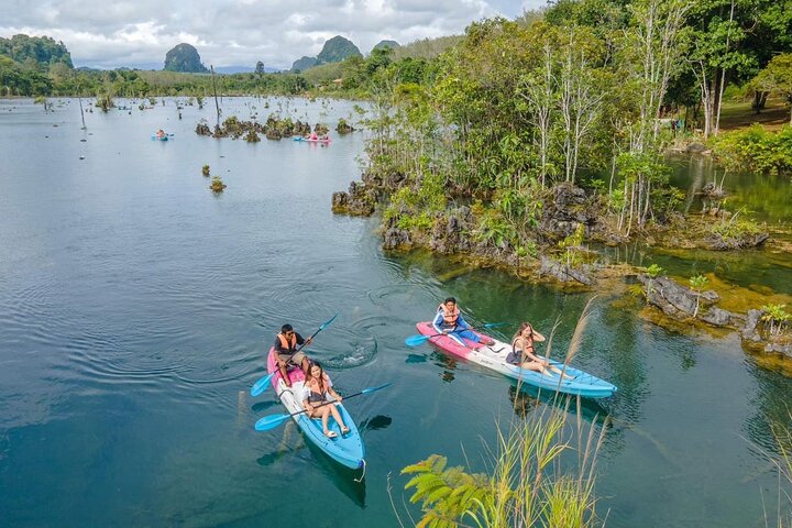 Krabi's Dual Adventure: Kayaking, Swimming & Optional ATV Thrills